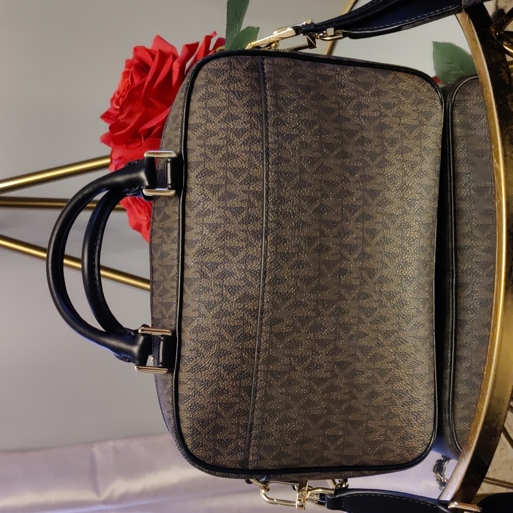 Michael Kors Collection Black and Brown Crossbody Bag - Picture 4 of 12
